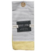 Wholesale - 18x28" Blue and Yellow Set of 2 Striped Textured Weave Kitchen Towels C/P 36, UPC: 195010001410
